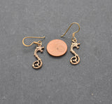 Keltische Drachen-Ohrringe aus Bronze