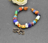 Handgefertigte Raben-Fibelkette