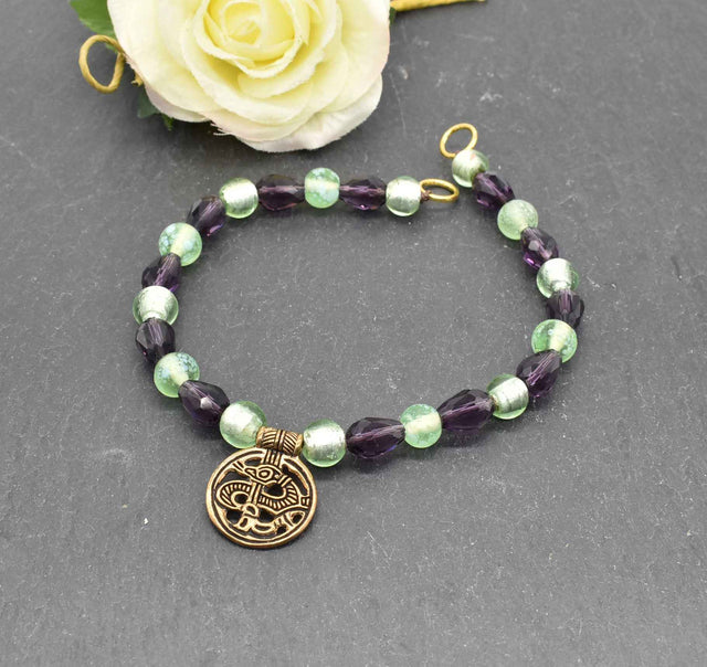 Fibelkette im Wikinger-Stil mit Drachenamulett