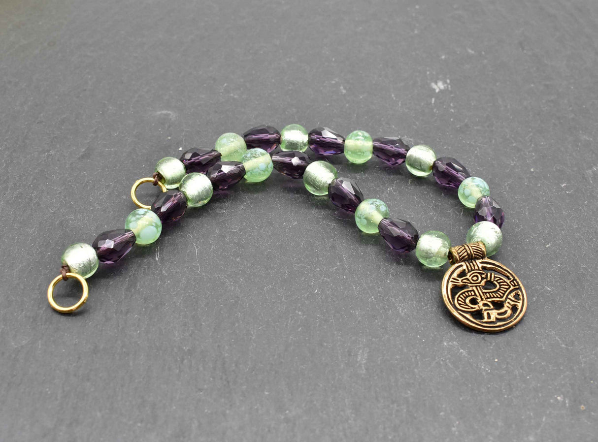 Fibelkette im Wikinger-Stil mit Drachenamulett