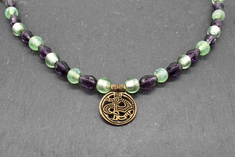 Fibelkette im Wikinger-Stil mit Drachenamulett