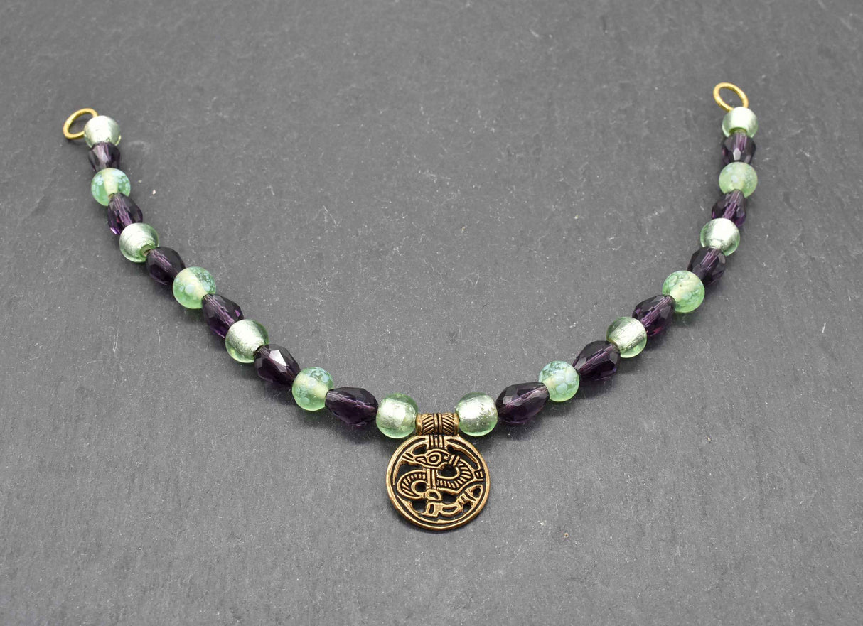 Fibelkette im Wikinger-Stil mit Drachenamulett