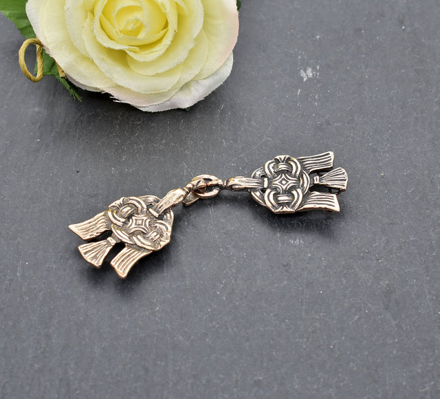 Wikinger Rabenschliesse aus Bronze