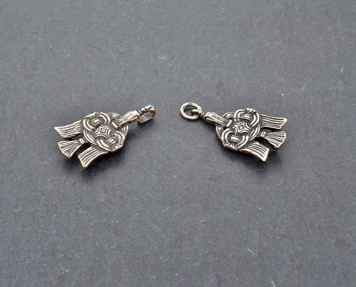 Wikinger Rabenschliesse aus Bronze