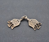 Rückseite der Wikinger Rabenschliesse aus Bronze