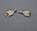 Rückseite der Wikinger Rabenschliesse aus Bronze