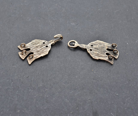 Rückseite der Wikinger Rabenschliesse aus Bronze