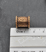 Maße in cm der Bartschmuck keltischer Knoten aus Bronze
