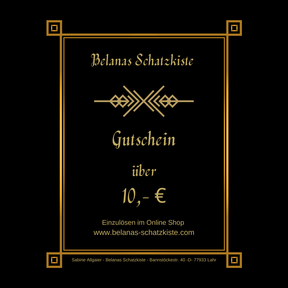 Geschenkgutschein von BELANAS SCHATZKISTE