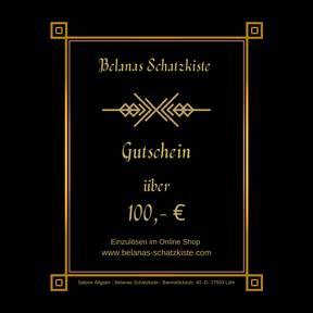 Geschenkgutschein von BELANAS SCHATZKISTE