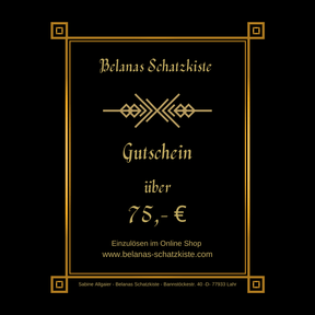 Geschenkgutschein von BELANAS SCHATZKISTE