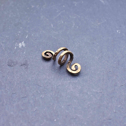 Keltische Spiral-Haarperle aus Bronze