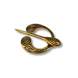 Keltische Ringfibel aus Bronze mit Spiralen