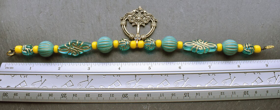 Maße in inch der Haithabu Fibelkette im Wikinger Stil von BELANAS SCHATZKISTE