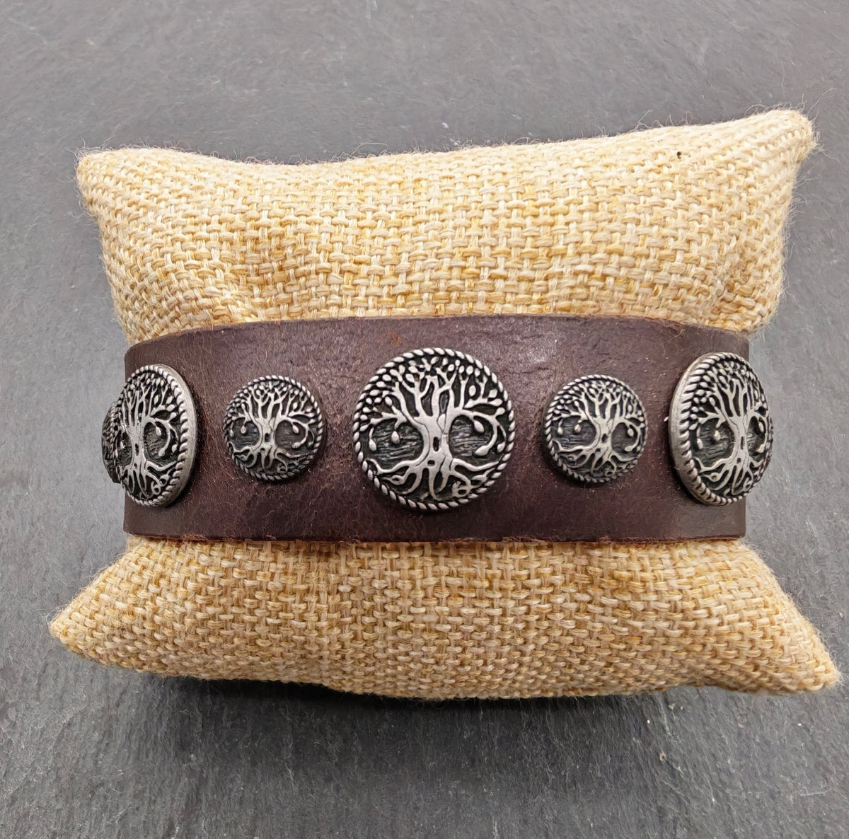 Yggdrasil Lederarmband verstellbar - braun