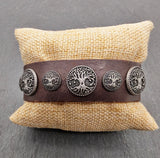 Yggdrasil Lederarmband verstellbar - braun