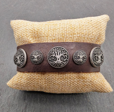 Yggdrasil Lederarmband verstellbar - braun