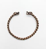 Wikinger Armreif aus Bronze mit Drachenköpfen – Tordierter nordischer Armring – Nordischer Schmuck