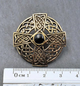 Keltische Bronzebrosche mit Edelstein - Belanas Schatzkiste