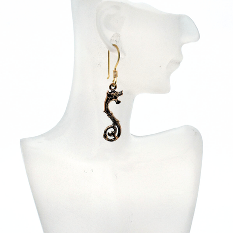 Keltische Drachen-Ohrringe aus Bronze