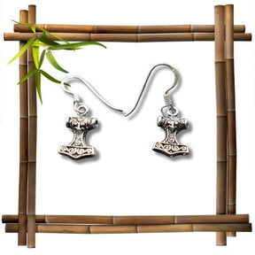 Kleine Thorshammer Ohrhänger aus 925er Silber