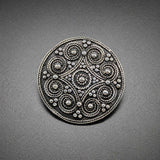 Kleine Wikinger Brosche mit Granulationsdekor – Bronze versilbert