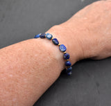 Lapislazuli Armband mit Messingperlen