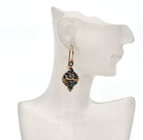 Mittelalterliche Bronze Ohrringe mit verschlungenem Durchbruchs-Muster – Filigraner Ohrschmuck im historischen Stil