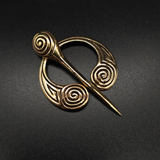 Keltische Ringfibel aus Bronze mit Spiralen