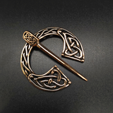 Keltische Penannular-Fibel aus Bronze mit Knotenmuster