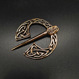 Keltische Penannular-Fibel aus Bronze mit Knotenmuster