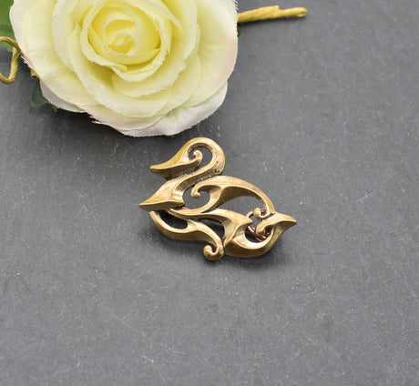 Römische Enten-Fibel aus Bronze, Replik eines Fundes aus Vindolanda. Historische Gewandnadel im romano-britannischen Stil – ideal für Reenactment und LARP.