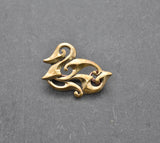 Römische Enten-Fibel aus Bronze, Replik eines Fundes aus Vindolanda. Historische Gewandnadel im romano-britannischen Stil – ideal für Reenactment und LARP.