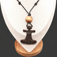 Thorshammer-Kette mit Holzperle