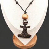 Thorshammer-Kette mit Holzperle