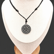 Vegvisir Kette aus Zinn – Isländisches Vegvísir Symbol mit Runen – Nordischer Anhänger am verstellbaren Band