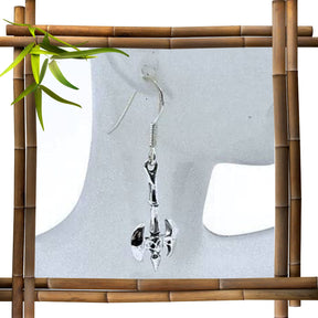 Wikinger Doppelaxt Ohrringe 925er-Silber an Büste