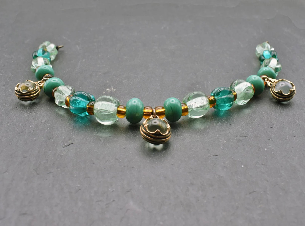 Wikinger Fibelkette mit Kugel-Anhängern aus Bronze von Belanas Schatzkiste