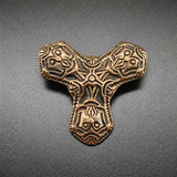 Wikinger Kleeblattfibel aus Bronze – Kleine Fibel nach Fund aus Oppland Norwegen – Wikingerschmuck