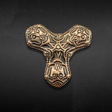 Wikinger Kleeblattfibel aus Bronze – Kleine Fibel nach Fund aus Oppland Norwegen – Wikingerschmuck