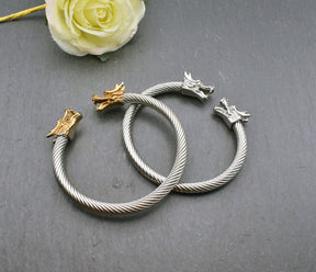 Wikinger Armreif mit Drachenköpfen in 2 Ausführungen