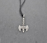 Wikinger Doppelaxt Kette – Schmuck für Schutz & Stärke | Mittelalterlicher Talisman
