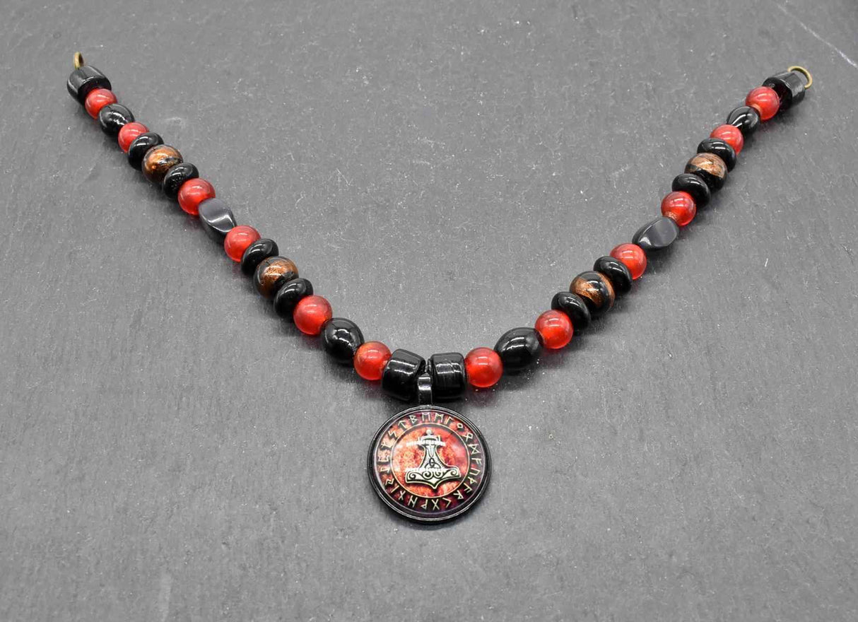 Wikinger Fibelkette "Runen Mjölnir"