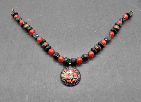 Wikinger Fibelkette "Runen Mjölnir"