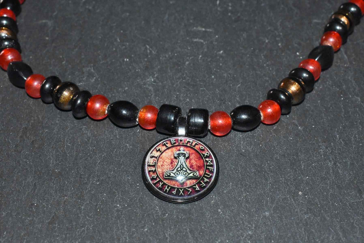 Wikinger Fibelkette "Runen Mjölnir"