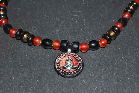 Wikinger Fibelkette "Runen Mjölnir"