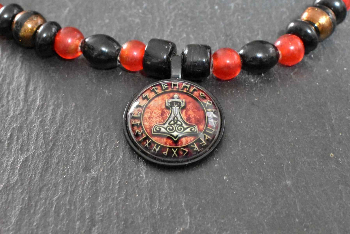 Wikinger Fibelkette "Runen Mjölnir"