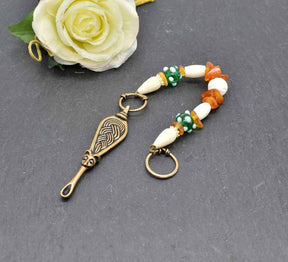 Wikinger Ohrlöffel aus Bronze mit Kette