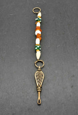 Wikinger Ohrlöffel aus Bronze mit Kette