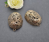 Wikinger Schalenfibel Set im Jelling Stil – Historische Ovalfibeln aus Bronze
